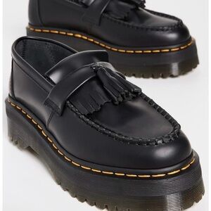 Dr. Martens Black Unisex Arian Tassel Platform Loafers sz 7